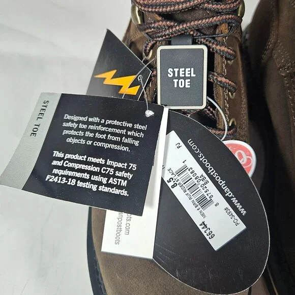 Laredo Brown Ruf Rider Steel Toe Lace Up Boots Men's Size 8.5 66344